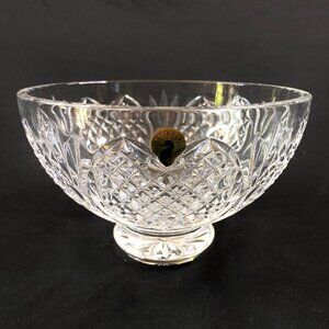 Waterford Wedding Heirloom Full Lead Crystal Bowl Heart Crosshatch